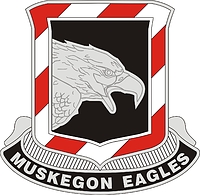 U.S. Army | Muskegon High School, Muskegon, MI, shoulder loop insignia - vector image
