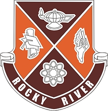 U.S. Army | Rocky River High School, Mint Hill, NC, эмблема (знак различия) - векторное изображение