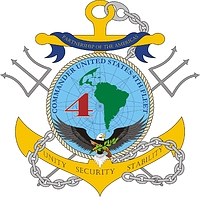U.S. Fourth Fleet Commander, emblem - vector image