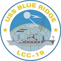 U.S. Navy USS Blue Ridge (LCC 19), эмблема командного корабля - векторное изображение