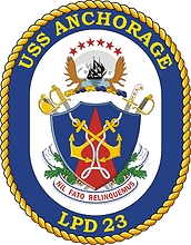 U.S. Navy USS Anchorage (LPD 23), amphibious transport dock emblem (crest)