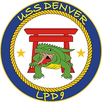 U.S. Navy USS Denver (LPD 9), amphibious transport dock emblem (crest #2)