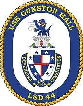 U.S. Navy USS Gunston Hall (LSD 44), dock landing ship emblem (crest)