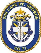 U.S. Navy USS Cape St. George (CG 71), cruiser emblem (crest)