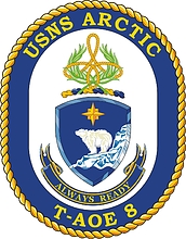 U.S. Navy USNS Arctic (T-AOE 8), fast combat support ship emblem (crest)