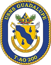 U.S. Navy USNS Guadalupe (T-AO 200), underway replenishment oiler emblem (crest)