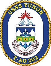 U.S. Navy USNS Yukon (T-AO 202), fleet replenishment oiler emblem (crest)