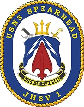 U.S. Navy USNS Spearhead (JHSV 1), joint high speed vessel emblem (crest)