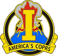 Vector clipart: U.S. Army 1st Corps, distinctive unit insignia