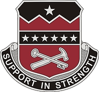 U.S. Army Support Battalion, 5th Brigade Combat Team, 1st Armored Division, эмблема (знак различия) - векторное изображение