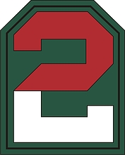 U.S. Army 2nd Army, нарукавный знак - векторное изображение