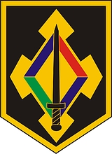 Vector clipart: U.S. Army Maneuver Support Center of Excellence, Fort Leonard Wood, shoulder sleeve insignia