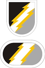 U.S. Army 325th Psychological Operations Company, beret flash and background trimming