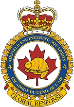 Векторный клипарт: Canadian Forces 4th Airfield Engineering Squadron, эмблема (insignia, #2)