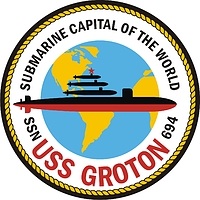 Векторный клипарт: U.S. Navy USS Groton (SSN 694), submarine crest