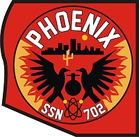 U.S. Navy USS Phoenix (SSN 702), submarine crest - vector image