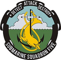 Векторный клипарт: U.S. Navy Submarine Squadron 5 (SUBRON Five), эмблема