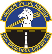 U.S. Air Force 88th Operations Support Squadron, эмблема - векторное изображение