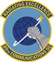 U.S. Air Force 89th Communications Squadron, эмблема - векторное изображение