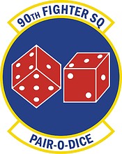 Векторный клипарт: U.S. Air Force 90th Fighter Squadron, эмблема