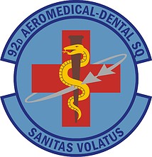 U.S. Air Force 92nd Aeromedical-Dental Squadron, эмблема - векторное изображение