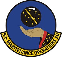 U.S. Air Force 92nd Maintenance Operations Squadron, emblem - vector image