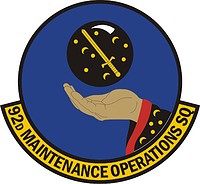 U.S. Air Force 92nd Maintenance Operations Squadron, эмблема - векторное изображение