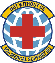 Vector clipart: U.S. Air Force 92nd Medical Support Squadron, emblem