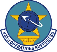 U.S. Air Force 931st Operations Support Squadron, эмблема - векторное изображение