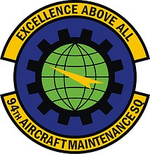 Векторный клипарт: U.S. Air Force 94th Aircraft Maintenance Squadron, эмблема