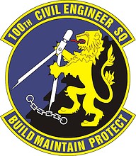 U.S. Air Force 100th Civil Engineer Squadron, emblem