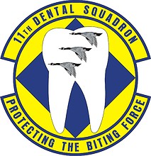 Vector clipart: U.S. Air Force 11th Dental Squadron, emblem