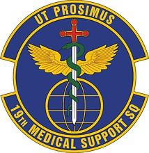 U.S. Air Force 19th Medical Support Squadron, emblem - vector image