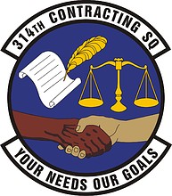 U.S. Air Force 314th Contracting Squadron, emblem - vector image