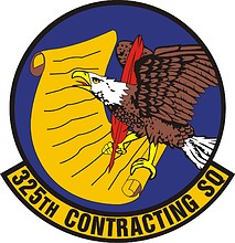 Vector clipart: U.S. Air Force 325th Contracting Squadron, emblem