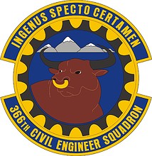 Векторный клипарт: U.S. Air Force 366th Civil Engineer Squadron, эмблема