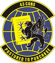 Векторный клипарт: U.S. Air Force 43rd Contracting Squadron, эмблема