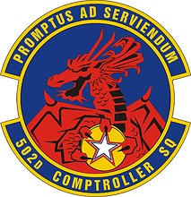 Vector clipart: U.S. Air Force 502nd Comptroller Squadron, emblem