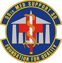 Vector clipart: U.S. Air Force 55th Medical Support Squadron, emblem