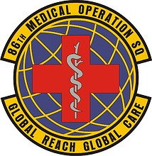 Vector clipart: U.S. Air Force 86th Medical Operations Squadron, emblem