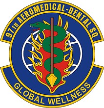 Vector clipart: U.S. Air Force 97th Aeromedical-Dental Squadron, emblem