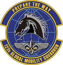 Vector clipart: U.S. Air Force 123rd Global Mobility Squadron, emblem