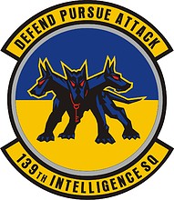 Векторный клипарт: U.S. Air Force 139th Intelligence Squadron, эмблема