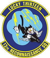 Векторный клипарт: U.S. Air Force 13th Reconnaissance Squadron, эмблема