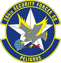 Vector clipart: U.S. Air Force 204th Security Forces Squadron, emblem