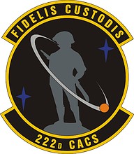 U.S. Air Force 222nd Command & Control Squadron, emblem - vector image