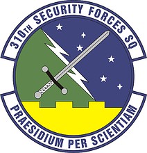 U.S. Air Force 310th Security Forces Squadron, эмблема - векторное изображение