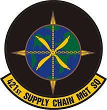 U.S. Air Force 421st Supply Chain Management Squadron, эмблема - векторное изображение