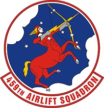 U.S. Air Force 459th Airlift Squadron, эмблема - векторное изображение