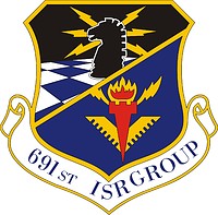 Векторный клипарт: U.S. Air Force 691st Intelligence, Surveillance and Reconnaissance Group, эмблема